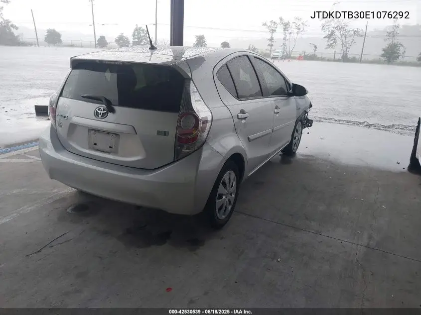 2014 Toyota Prius C Two VIN: JTDKDTB30E1076292 Lot: 42530539