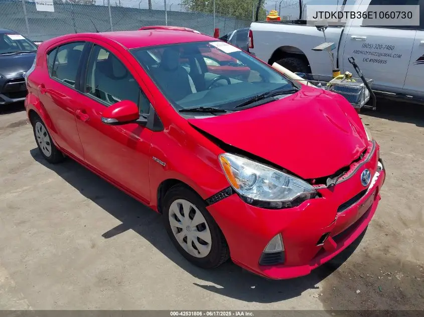 2014 Toyota Prius C One VIN: JTDKDTB36E1060730 Lot: 42531806