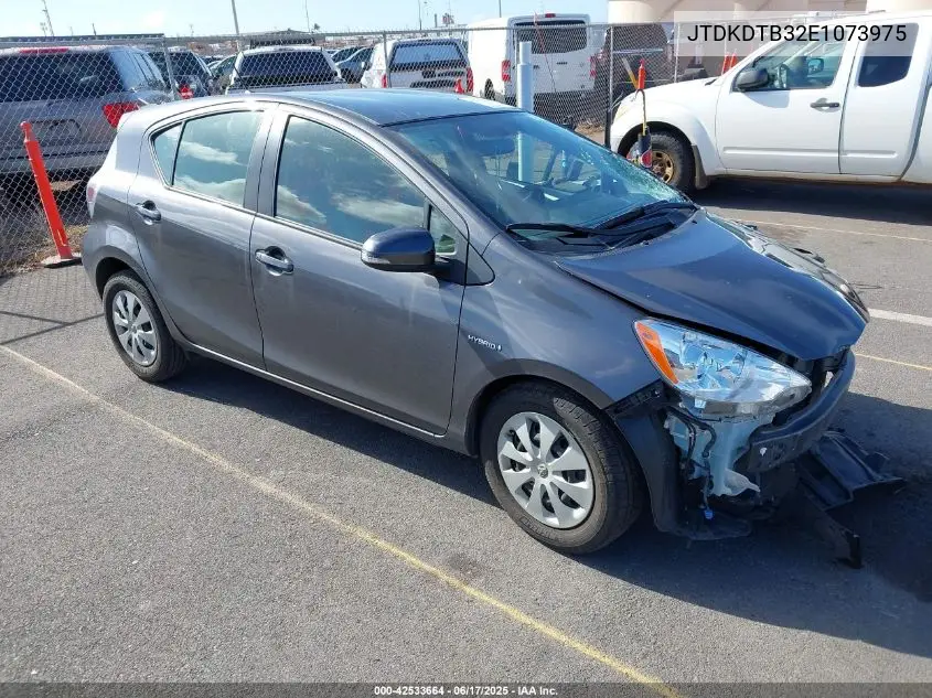 2014 Toyota Prius C Four/One/Three/Two VIN: JTDKDTB32E1073975 Lot: 42533664