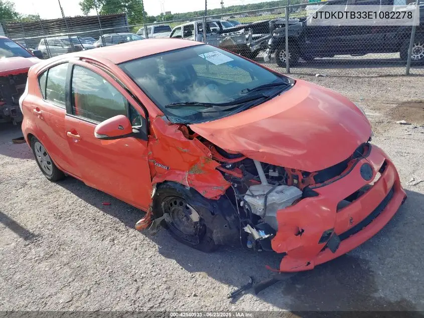 2014 Toyota Prius C Two VIN: JTDKDTB33E1082278 Lot: 42540933