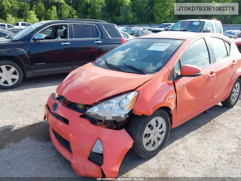 2014 Toyota Prius C Two VIN: JTDKDTB33E1082278 Lot: 42540933