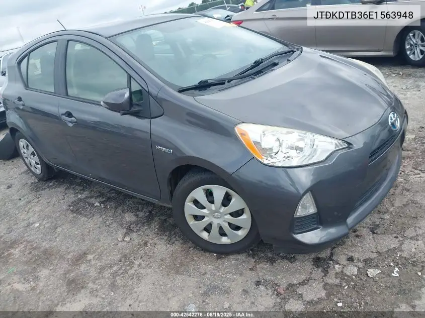 2014 Toyota Prius C One VIN: JTDKDTB36E1563948 Lot: 42542276