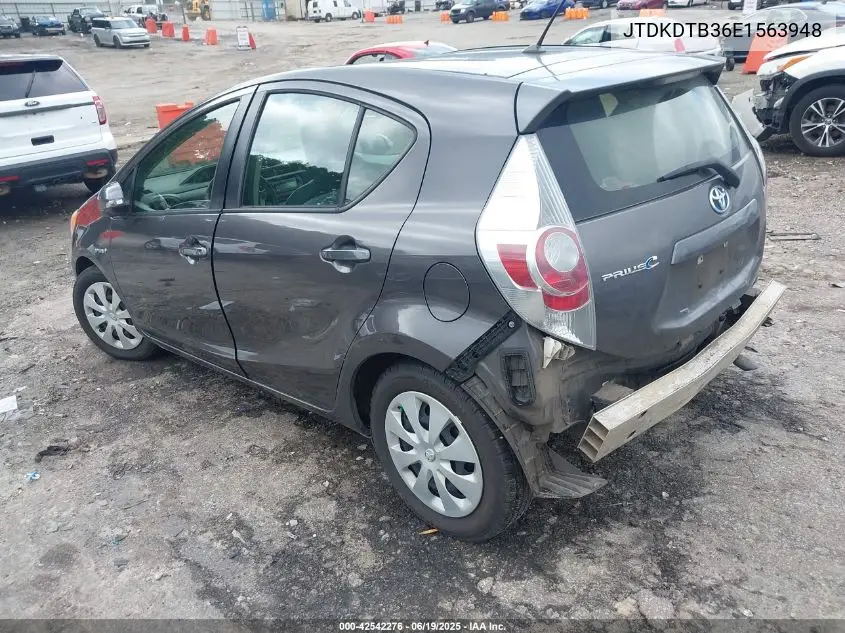 2014 Toyota Prius C One VIN: JTDKDTB36E1563948 Lot: 42542276
