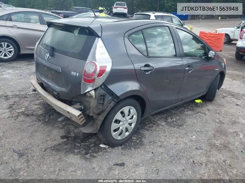 2014 Toyota Prius C One VIN: JTDKDTB36E1563948 Lot: 42542276