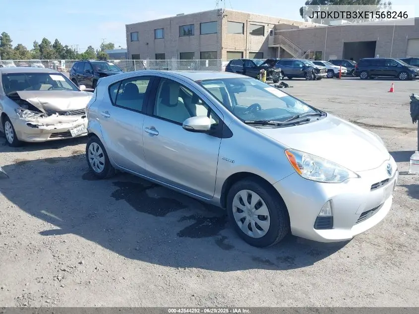 2014 Toyota Prius C One VIN: JTDKDTB3XE1568246 Lot: 42544292