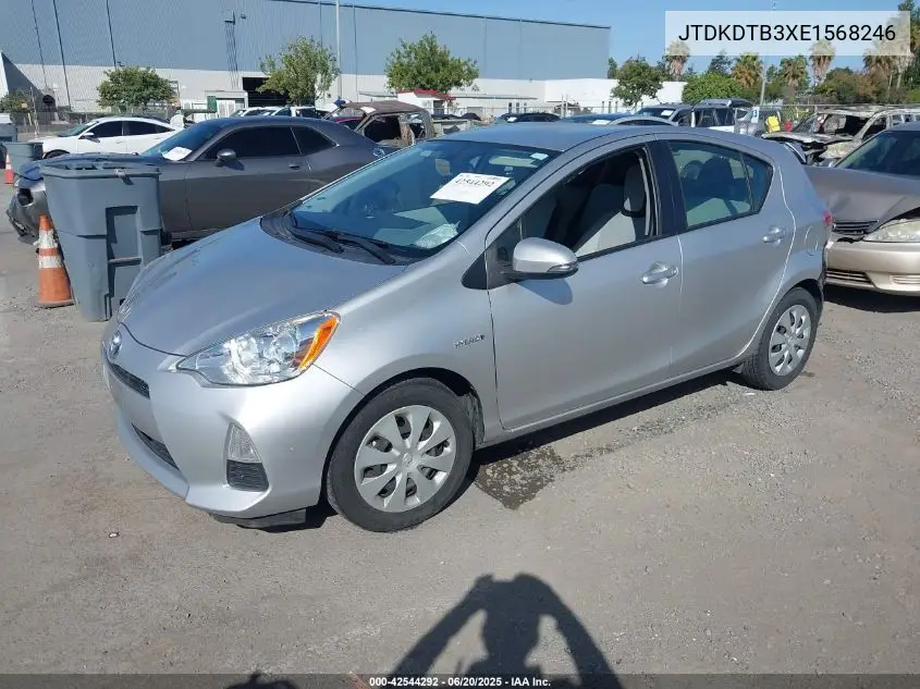2014 Toyota Prius C One VIN: JTDKDTB3XE1568246 Lot: 42544292