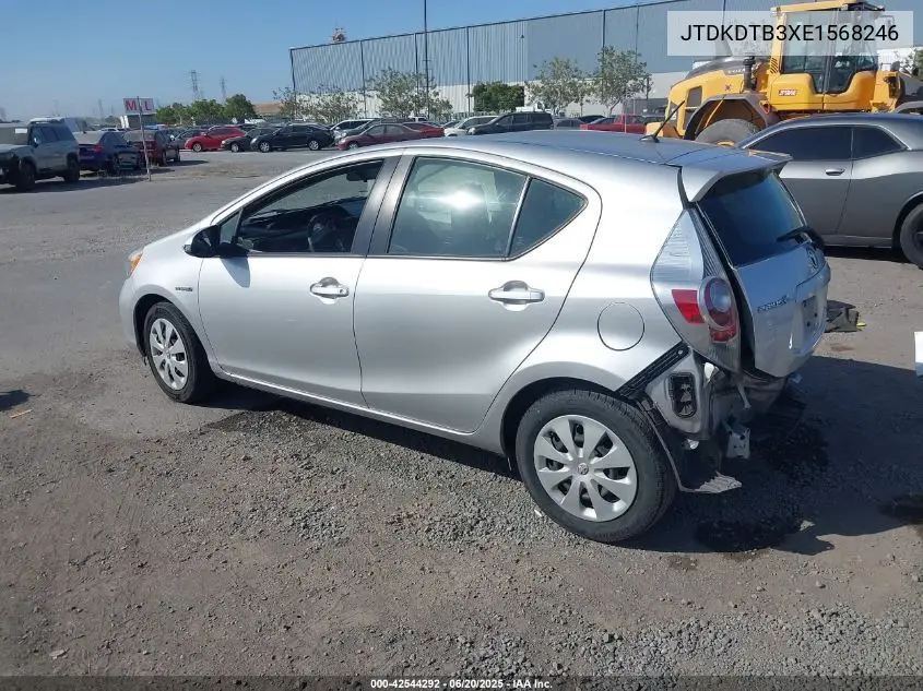 2014 Toyota Prius C One VIN: JTDKDTB3XE1568246 Lot: 42544292