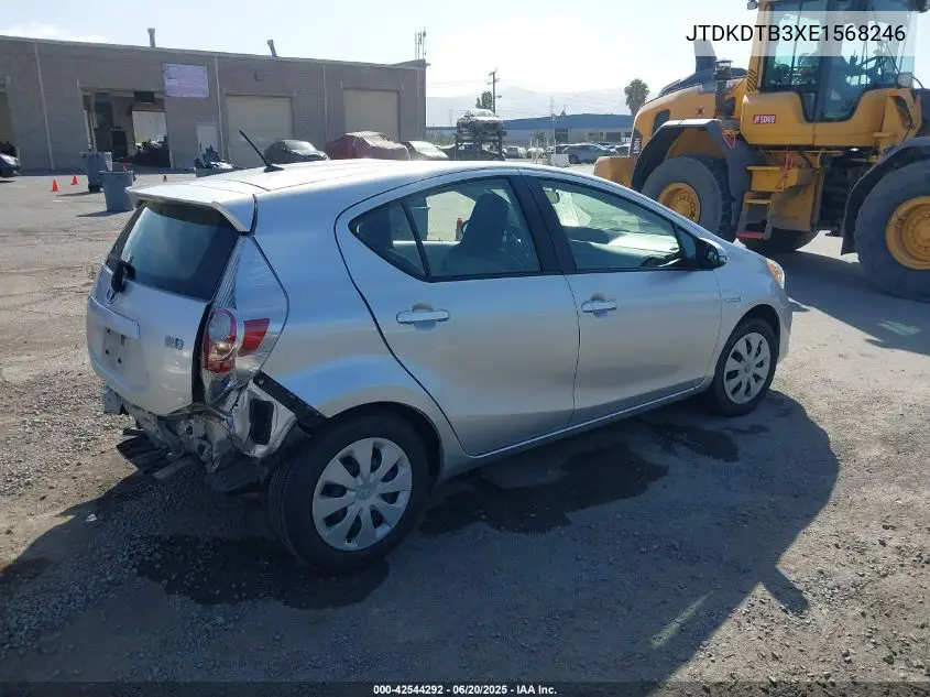 2014 Toyota Prius C One VIN: JTDKDTB3XE1568246 Lot: 42544292