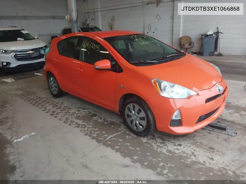 2014 Toyota Prius C Two VIN: JTDKDTB3XE1066868 Lot: 42573005