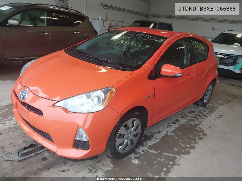 2014 Toyota Prius C Two VIN: JTDKDTB3XE1066868 Lot: 42573005