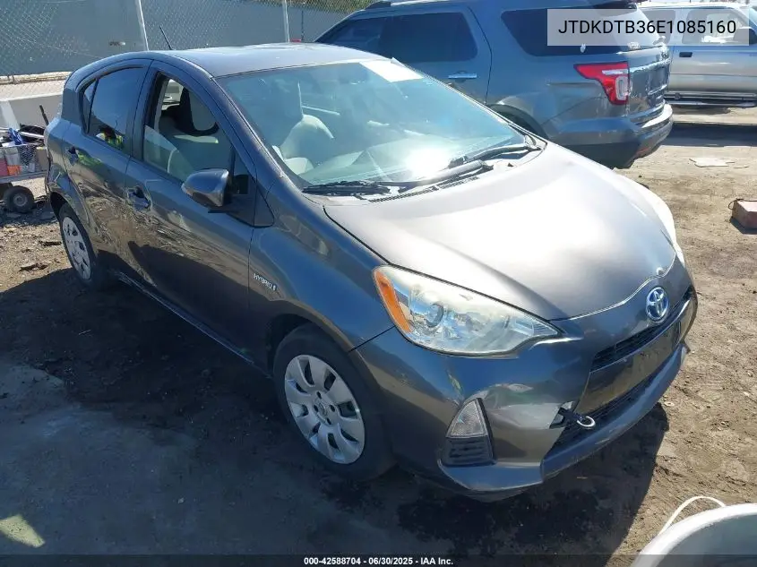 2014 Toyota Prius C One VIN: JTDKDTB36E1085160 Lot: 42588704