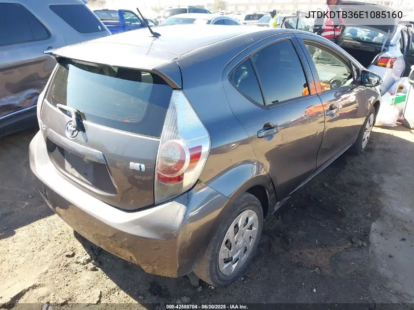2014 Toyota Prius C One VIN: JTDKDTB36E1085160 Lot: 42588704