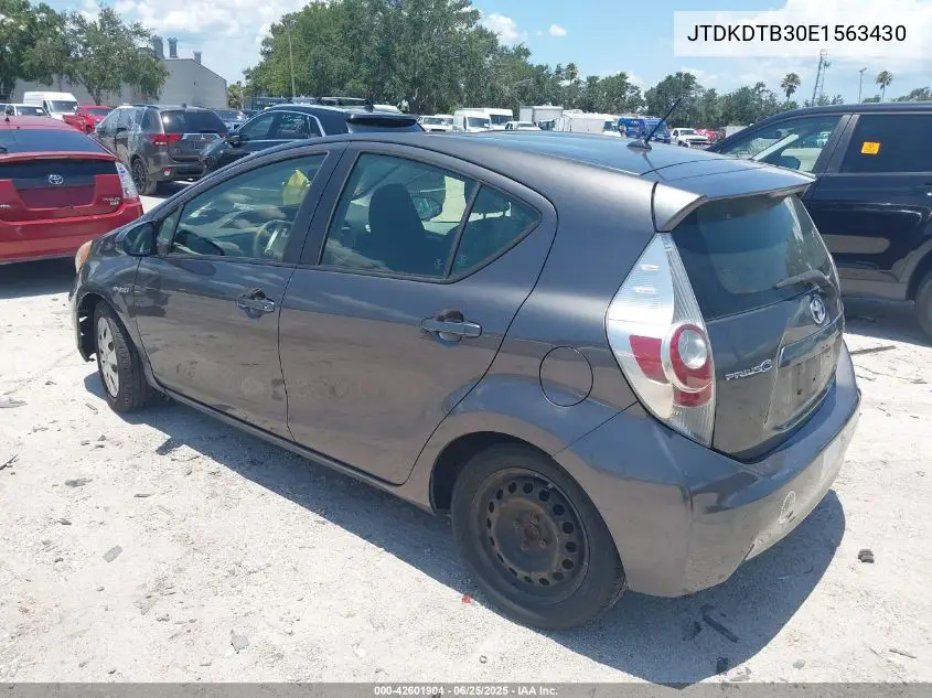 2014 Toyota Prius C Two VIN: JTDKDTB30E1563430 Lot: 42601904