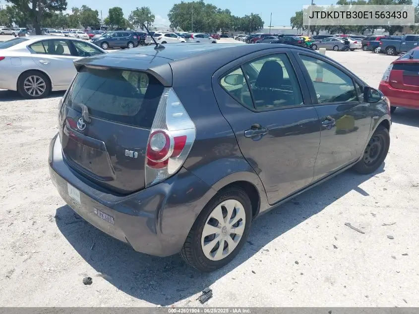 2014 Toyota Prius C Two VIN: JTDKDTB30E1563430 Lot: 42601904