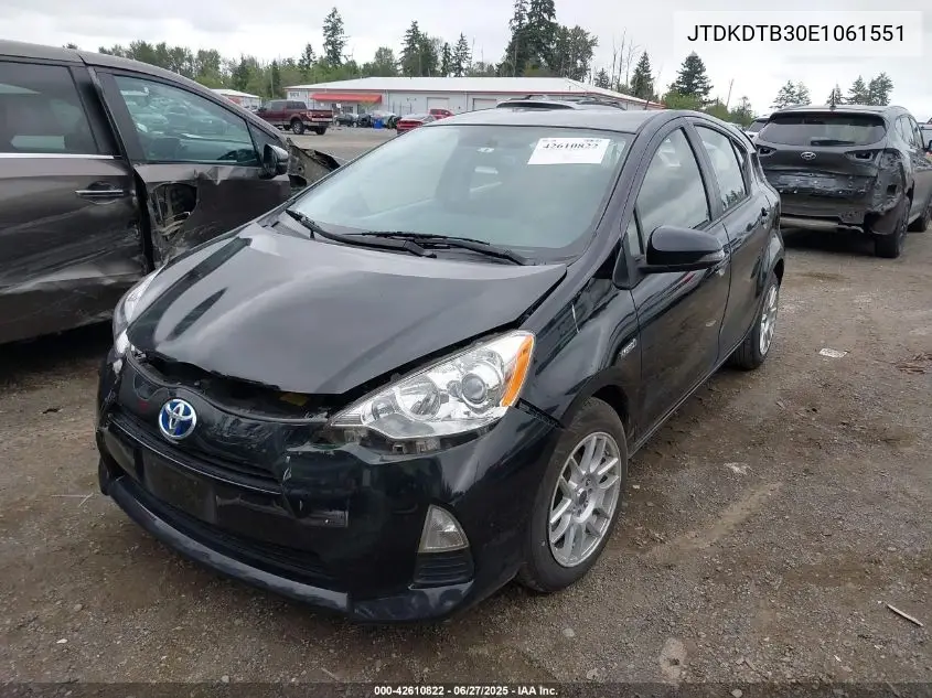 2014 Toyota Prius C Three VIN: JTDKDTB30E1061551 Lot: 42610822