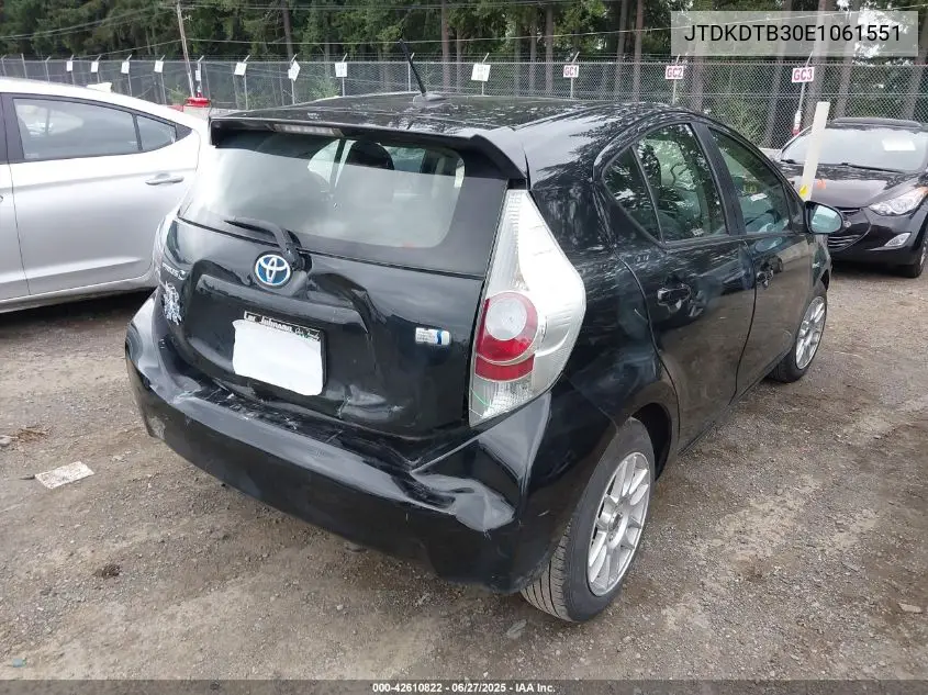 2014 Toyota Prius C Three VIN: JTDKDTB30E1061551 Lot: 42610822