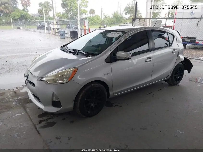 2014 Toyota Prius C One VIN: JTDKDTB39E1075545 Lot: 42625997