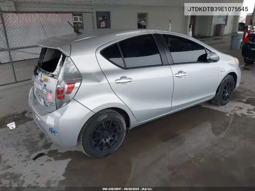 2014 Toyota Prius C One VIN: JTDKDTB39E1075545 Lot: 42625997