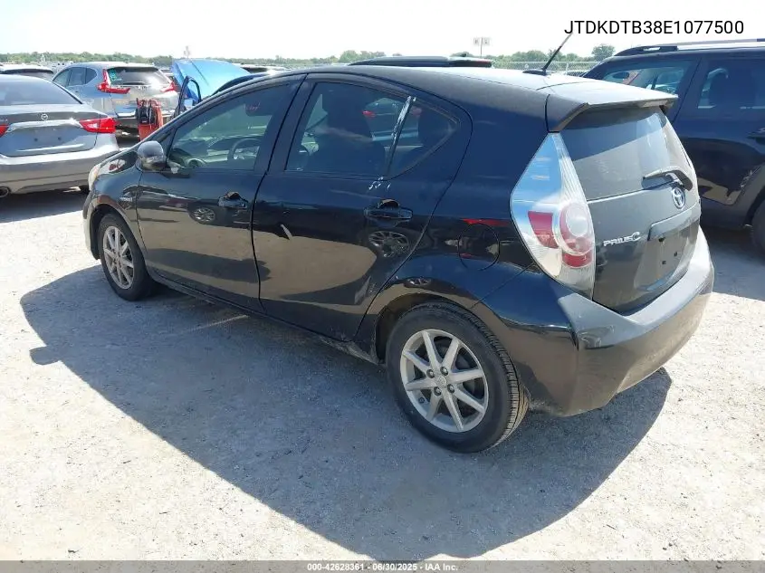 2014 Toyota Prius C Three VIN: JTDKDTB38E1077500 Lot: 42628361