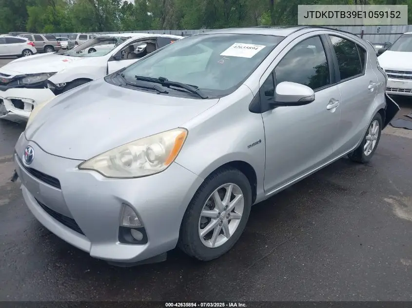 2014 Toyota Prius C Four VIN: JTDKDTB39E1059152 Lot: 42635894