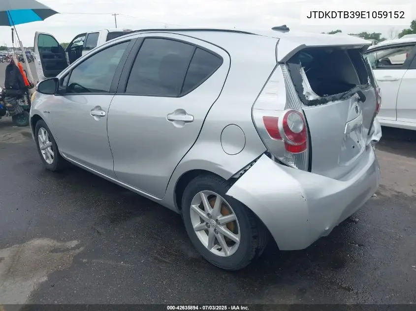 2014 Toyota Prius C Four VIN: JTDKDTB39E1059152 Lot: 42635894