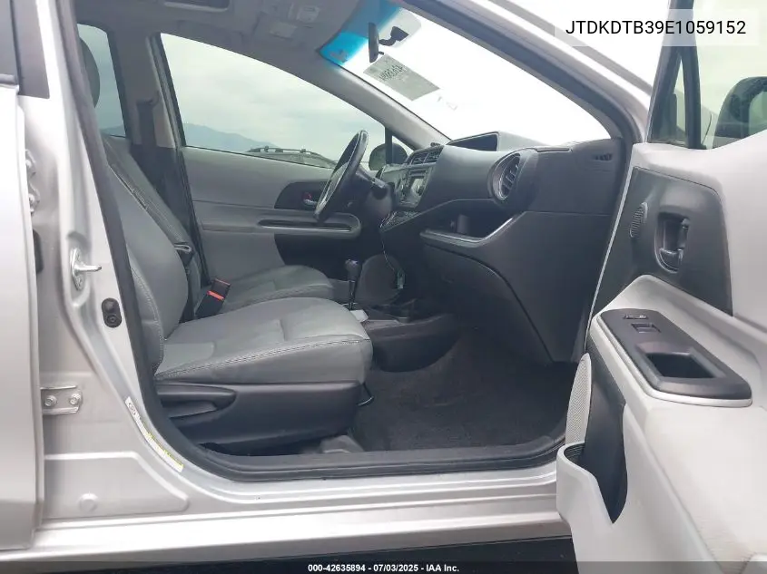 2014 Toyota Prius C Four VIN: JTDKDTB39E1059152 Lot: 42635894