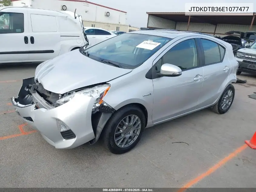 2014 Toyota Prius C Three VIN: JTDKDTB36E1077477 Lot: 42655593