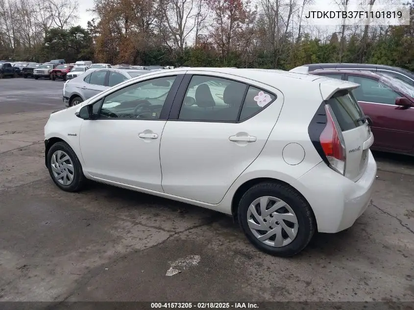 2015 Toyota Prius C Two VIN: JTDKDTB37F1101819 Lot: 41573205