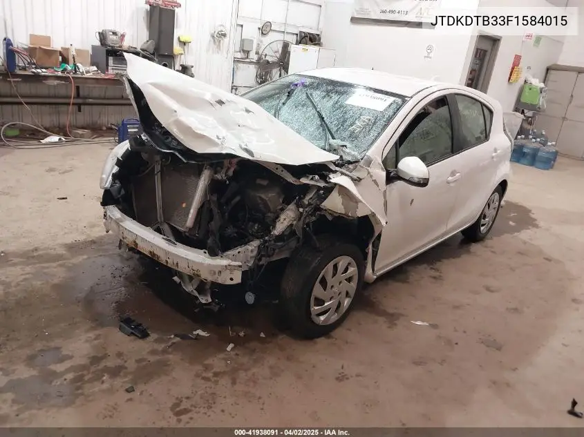 2015 Toyota Prius C Two VIN: JTDKDTB33F1584015 Lot: 41938091