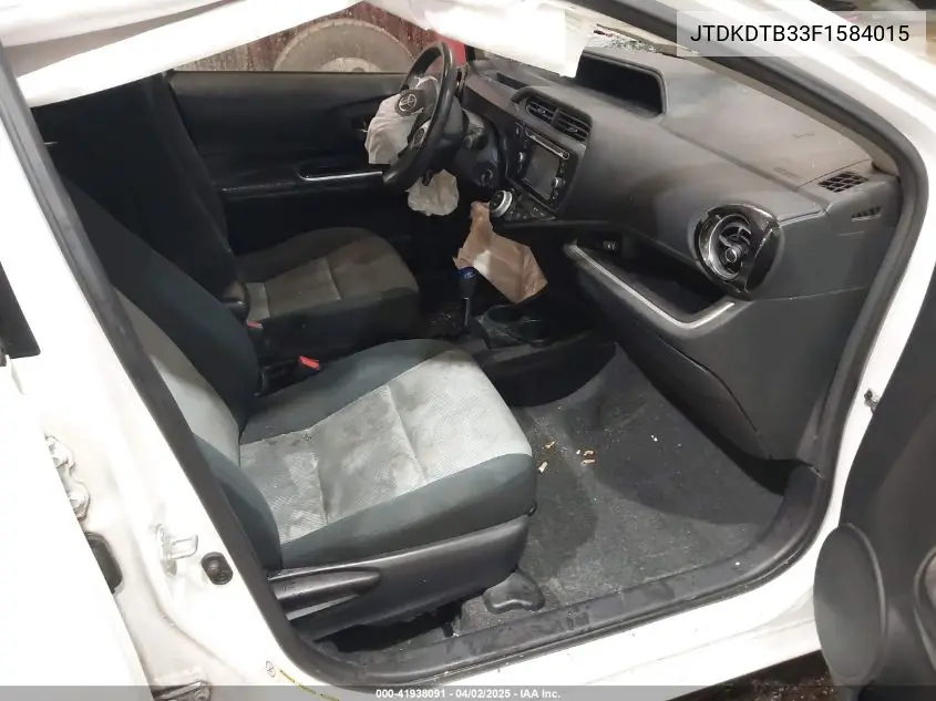 2015 Toyota Prius C Two VIN: JTDKDTB33F1584015 Lot: 41938091
