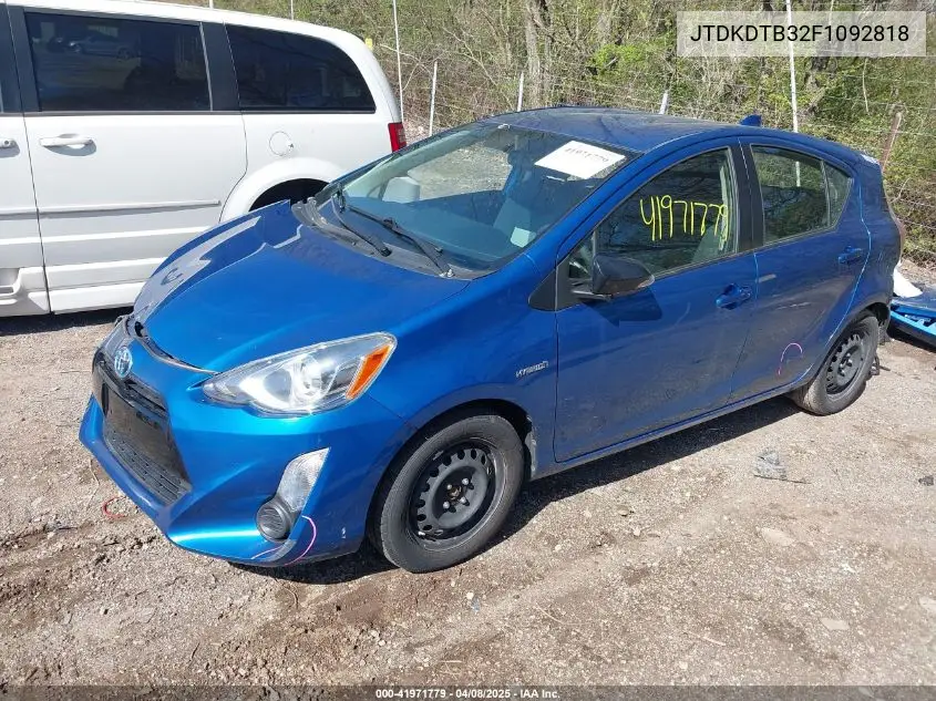 2015 Toyota Prius C Two VIN: JTDKDTB32F1092818 Lot: 41971779