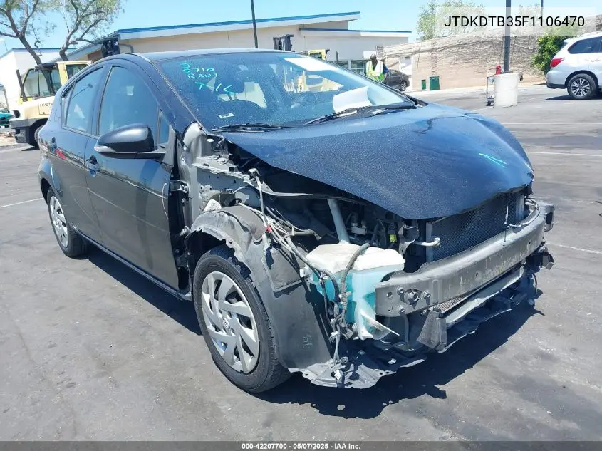 2015 Toyota Prius C Three VIN: JTDKDTB35F1106470 Lot: 42207700