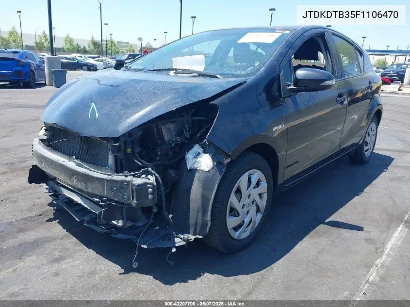 2015 Toyota Prius C Three VIN: JTDKDTB35F1106470 Lot: 42207700
