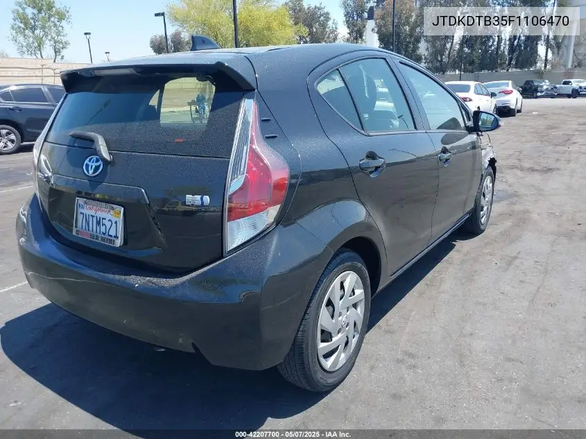 2015 Toyota Prius C Three VIN: JTDKDTB35F1106470 Lot: 42207700