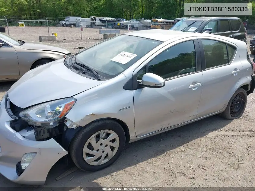 2015 Toyota Prius C Two VIN: JTDKDTB38F1580333 Lot: 42214442
