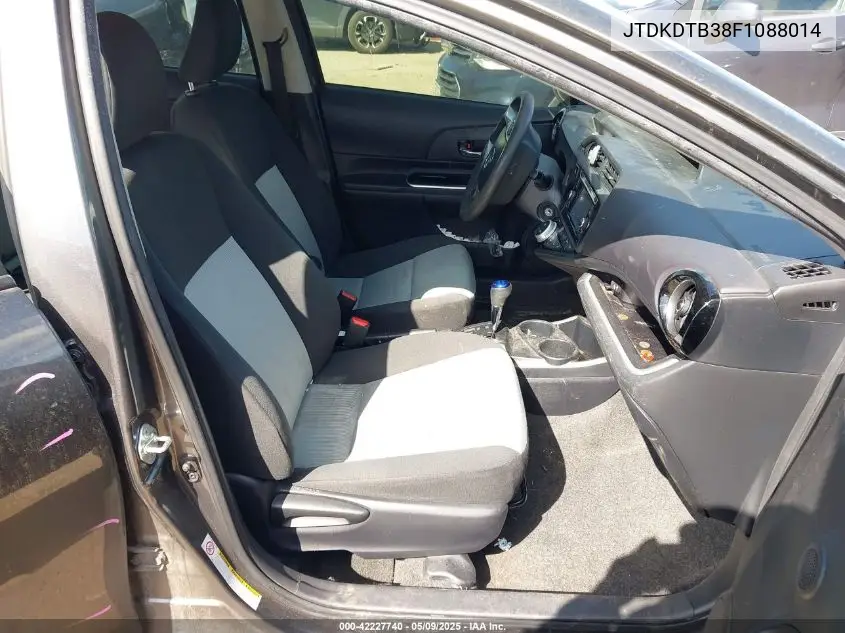2015 Toyota Prius C Two VIN: JTDKDTB38F1088014 Lot: 42227740