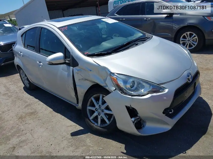 2015 Toyota Prius C Four VIN: JTDKDTB30F1087181 Lot: 42227909