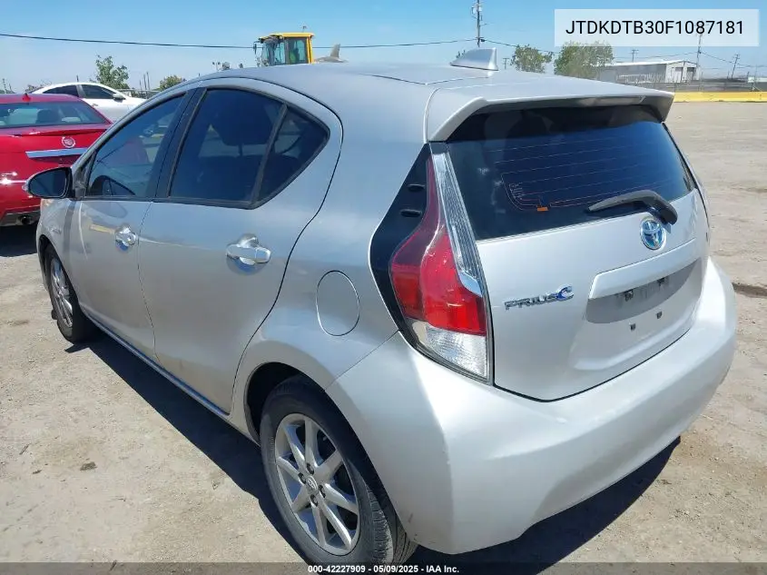 2015 Toyota Prius C Four VIN: JTDKDTB30F1087181 Lot: 42227909