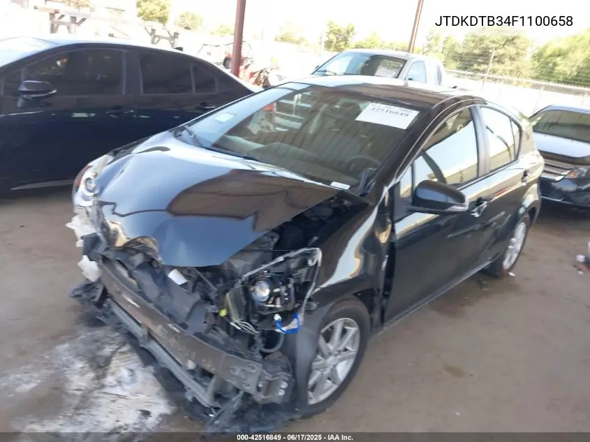 2015 Toyota Prius C Four VIN: JTDKDTB34F1100658 Lot: 42516849