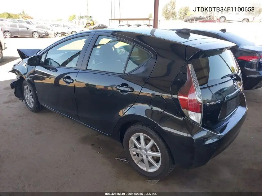2015 Toyota Prius C Four VIN: JTDKDTB34F1100658 Lot: 42516849