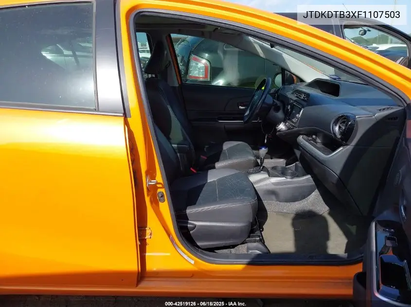 2015 Toyota Prius C Four VIN: JTDKDTB3XF1107503 Lot: 42519126