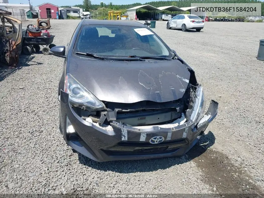 2015 Toyota Prius C Two VIN: JTDKDTB36F1584204 Lot: 42521365