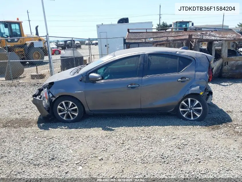 2015 Toyota Prius C Two VIN: JTDKDTB36F1584204 Lot: 42521365