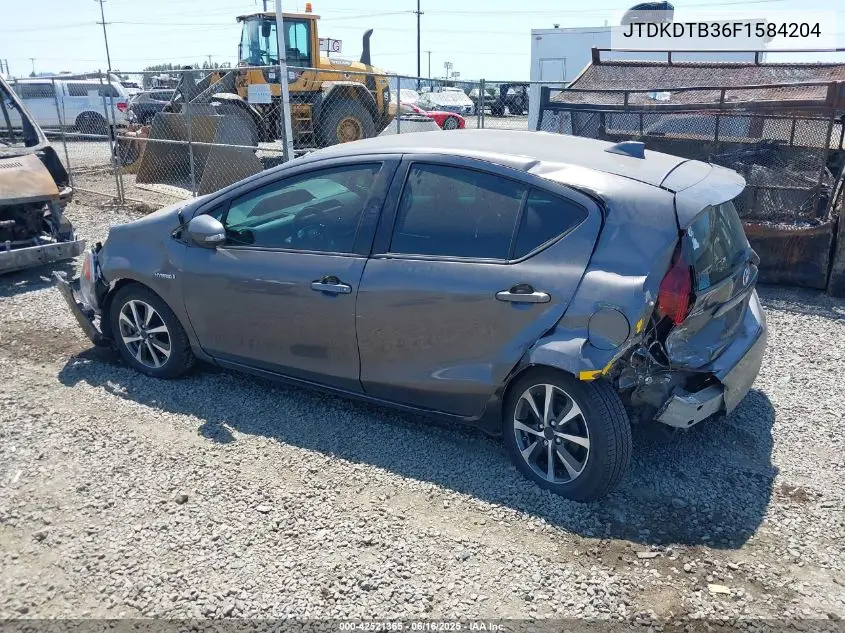 2015 Toyota Prius C Two VIN: JTDKDTB36F1584204 Lot: 42521365