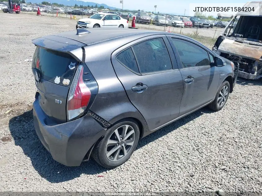 2015 Toyota Prius C Two VIN: JTDKDTB36F1584204 Lot: 42521365
