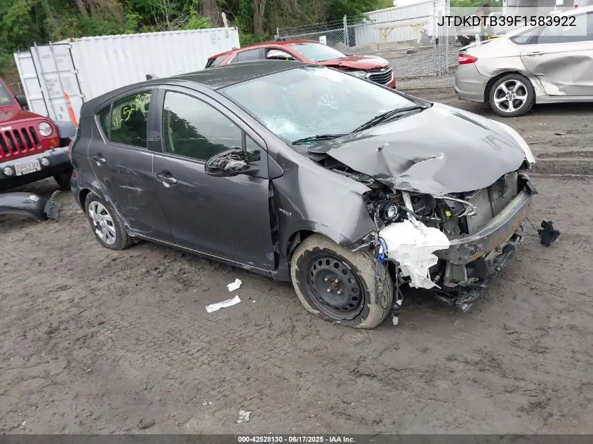 2015 Toyota Prius C Two VIN: JTDKDTB39F1583922 Lot: 42528130