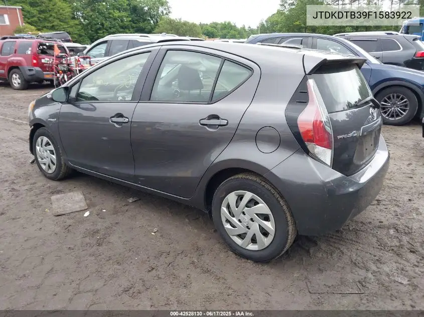 2015 Toyota Prius C Two VIN: JTDKDTB39F1583922 Lot: 42528130