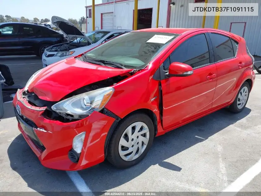 2015 Toyota Prius C Two VIN: JTDKDTB37F1091115 Lot: 42544233