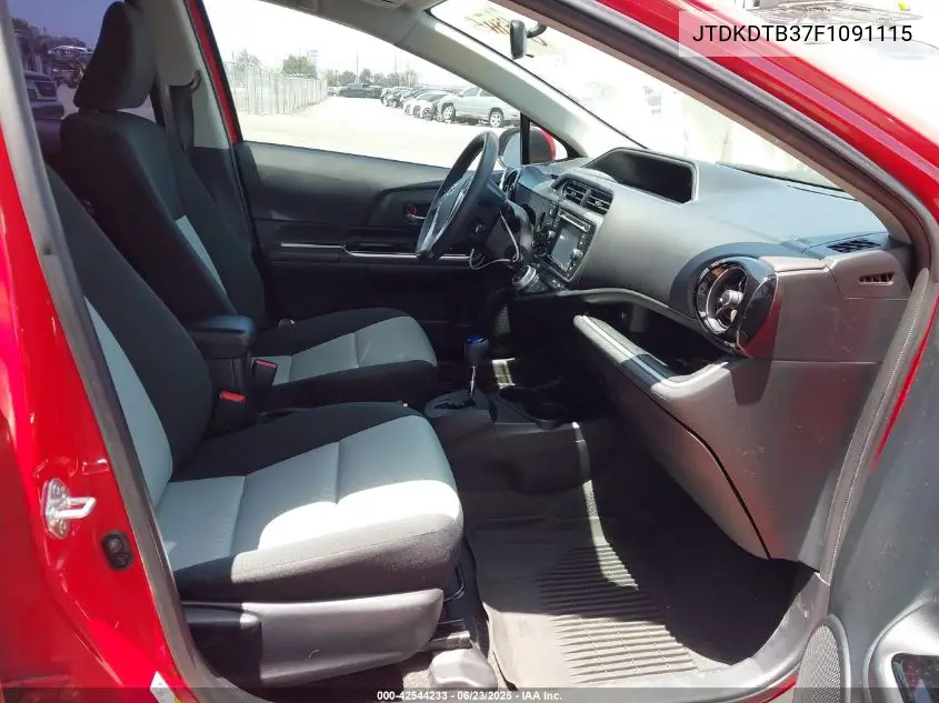 2015 Toyota Prius C Two VIN: JTDKDTB37F1091115 Lot: 42544233