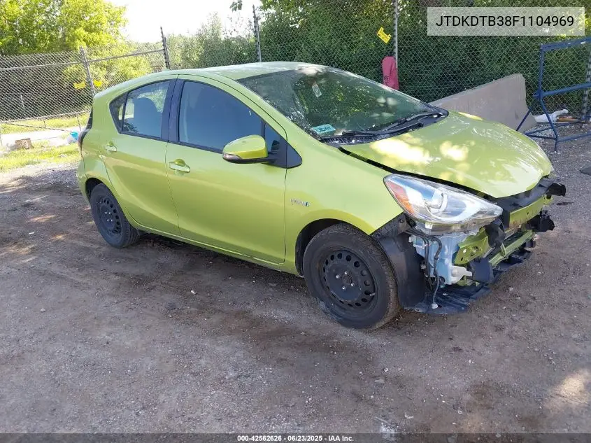2015 Toyota Prius C Two VIN: JTDKDTB38F1104969 Lot: 42562626